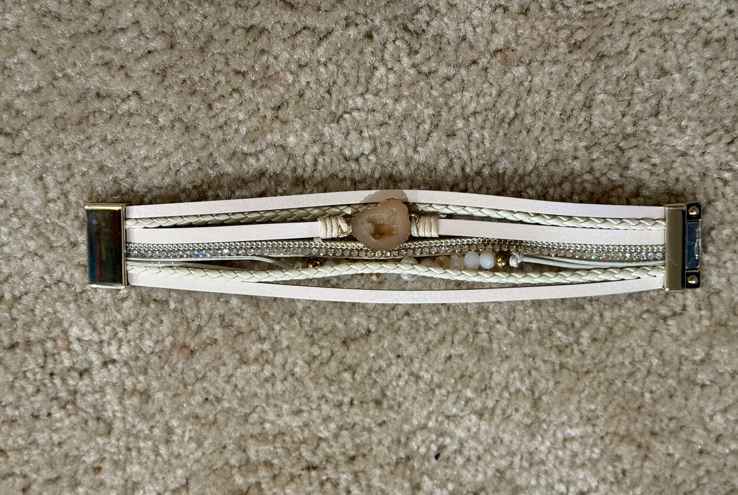 Tan Boho Chic Multi-Layer Bracelet