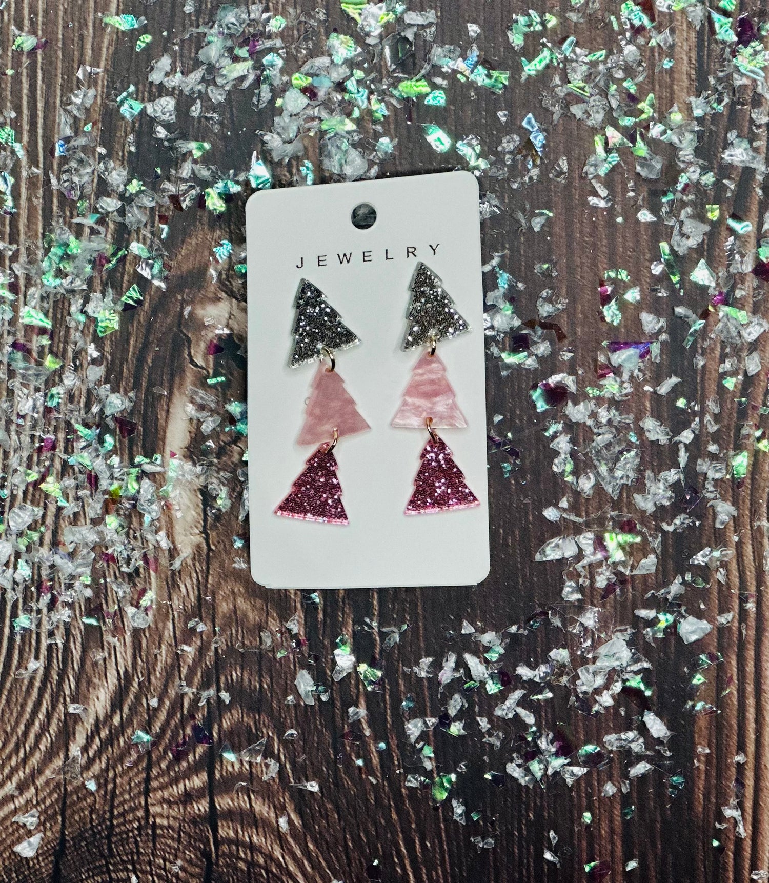453. Sparkly Trees Earrings