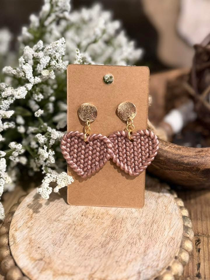 Woven Heart Earrings