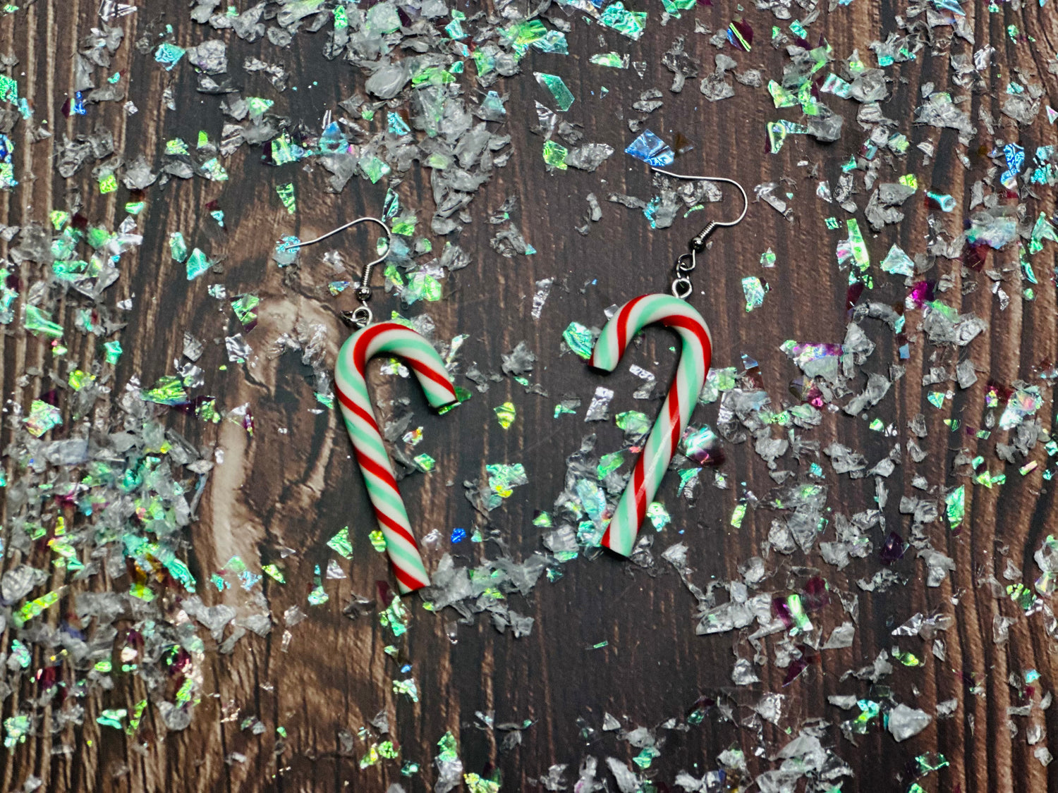 458. Candy Cane Earrings