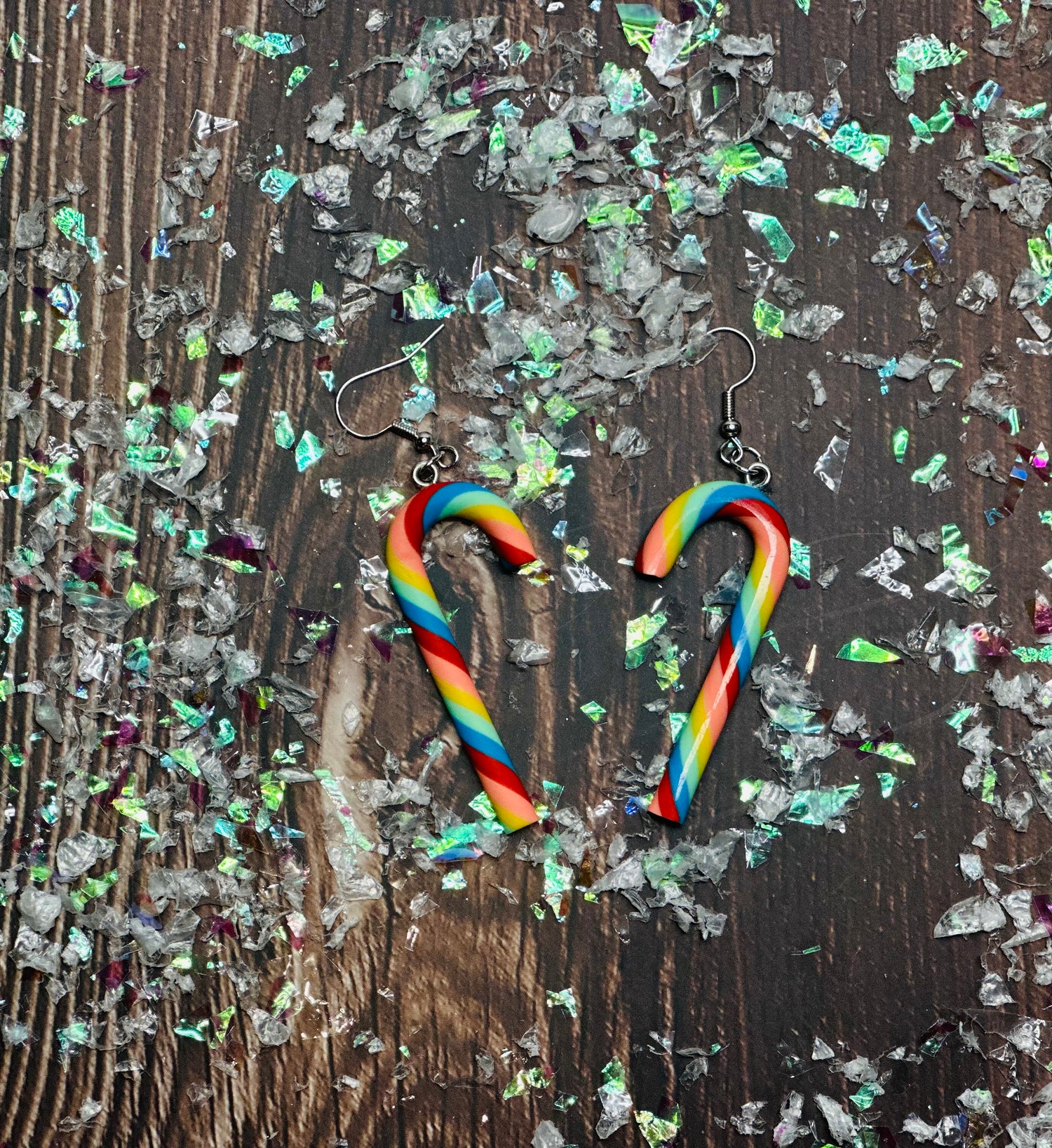 458. Candy Cane Earrings