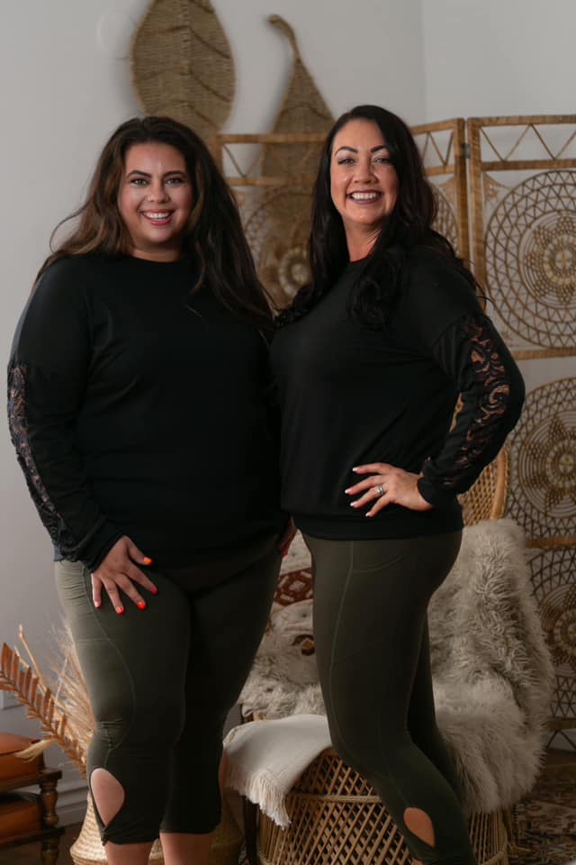 Black Lace Long Sleeve Top