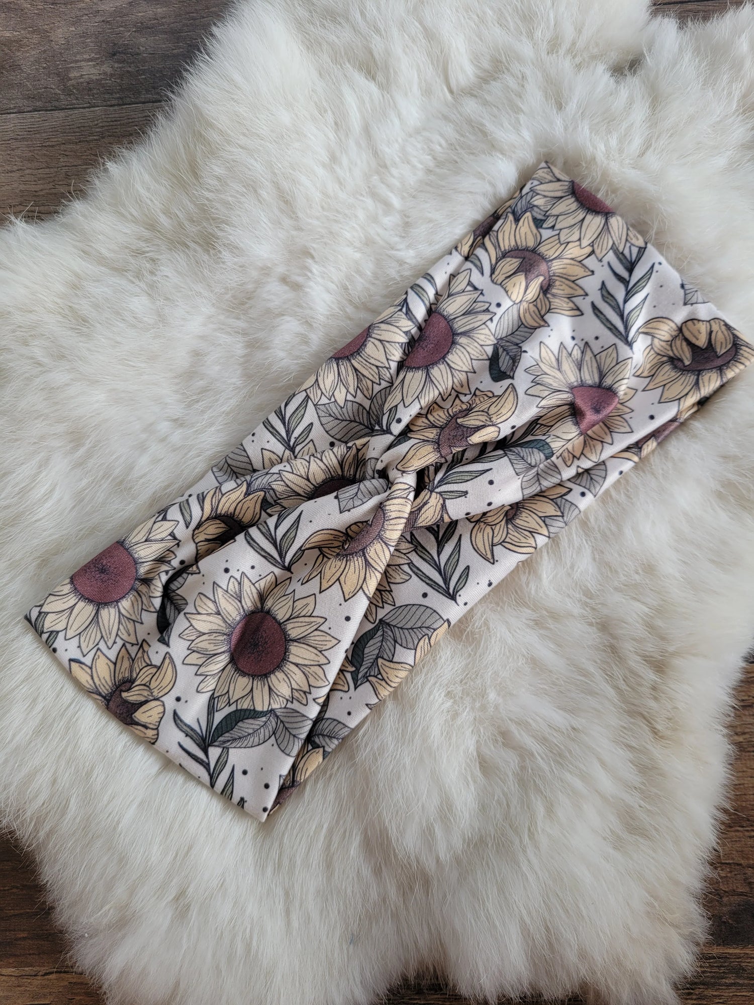 306. Sunflower Headband Neutral