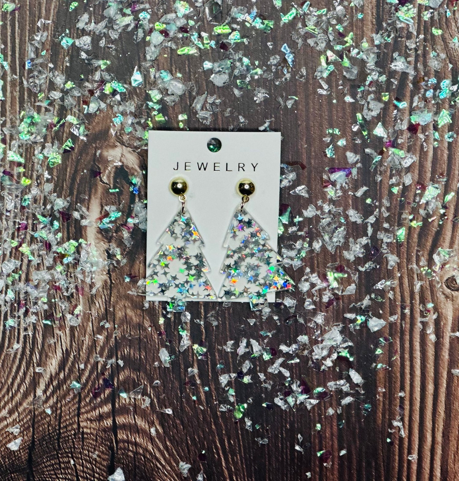 456. Sparkly Tree Earrings