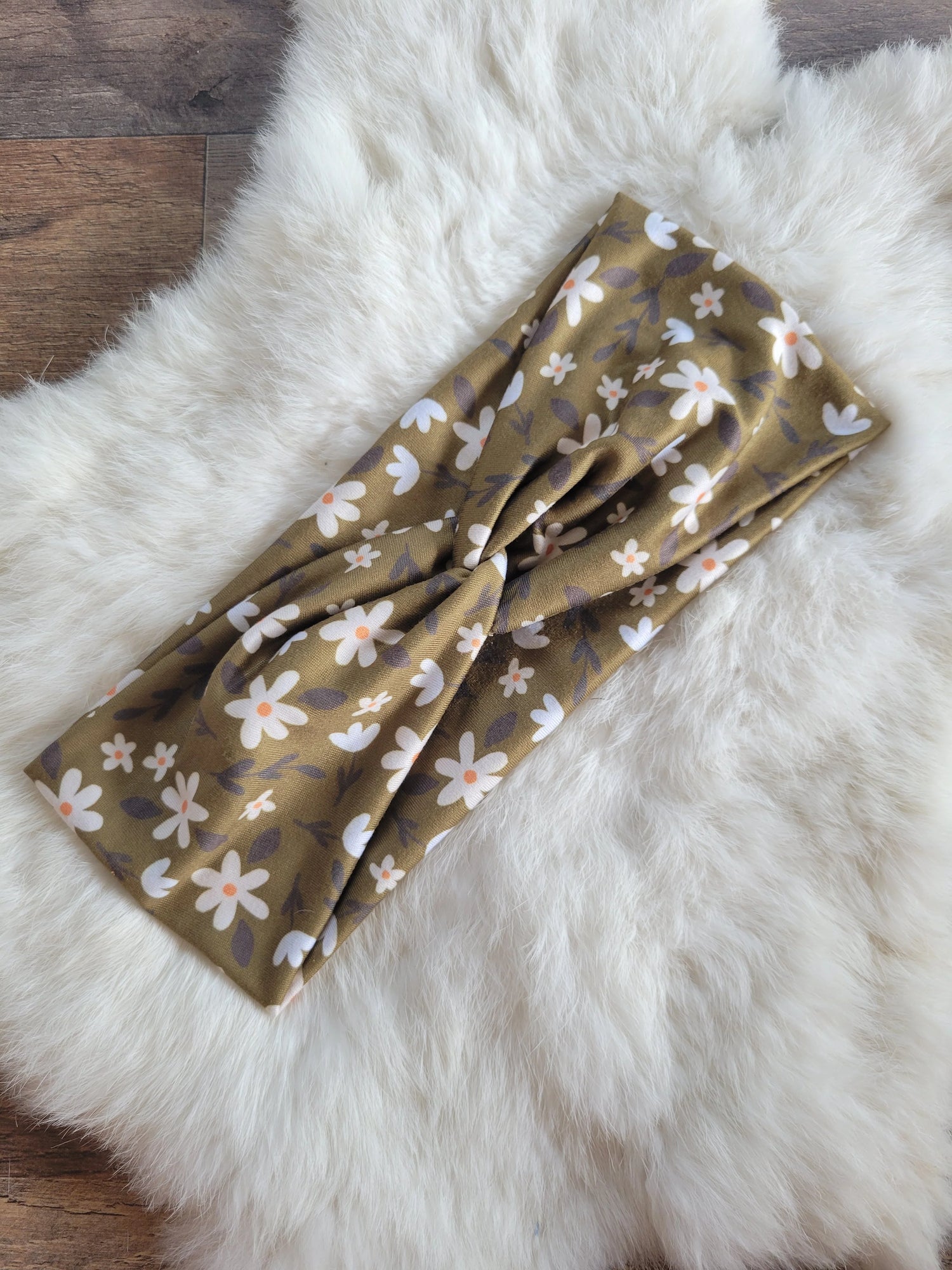 Green Floral Headband