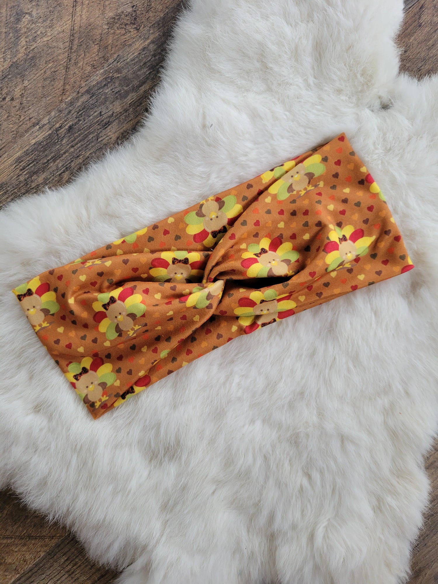 328. Turkey with Bow Headband