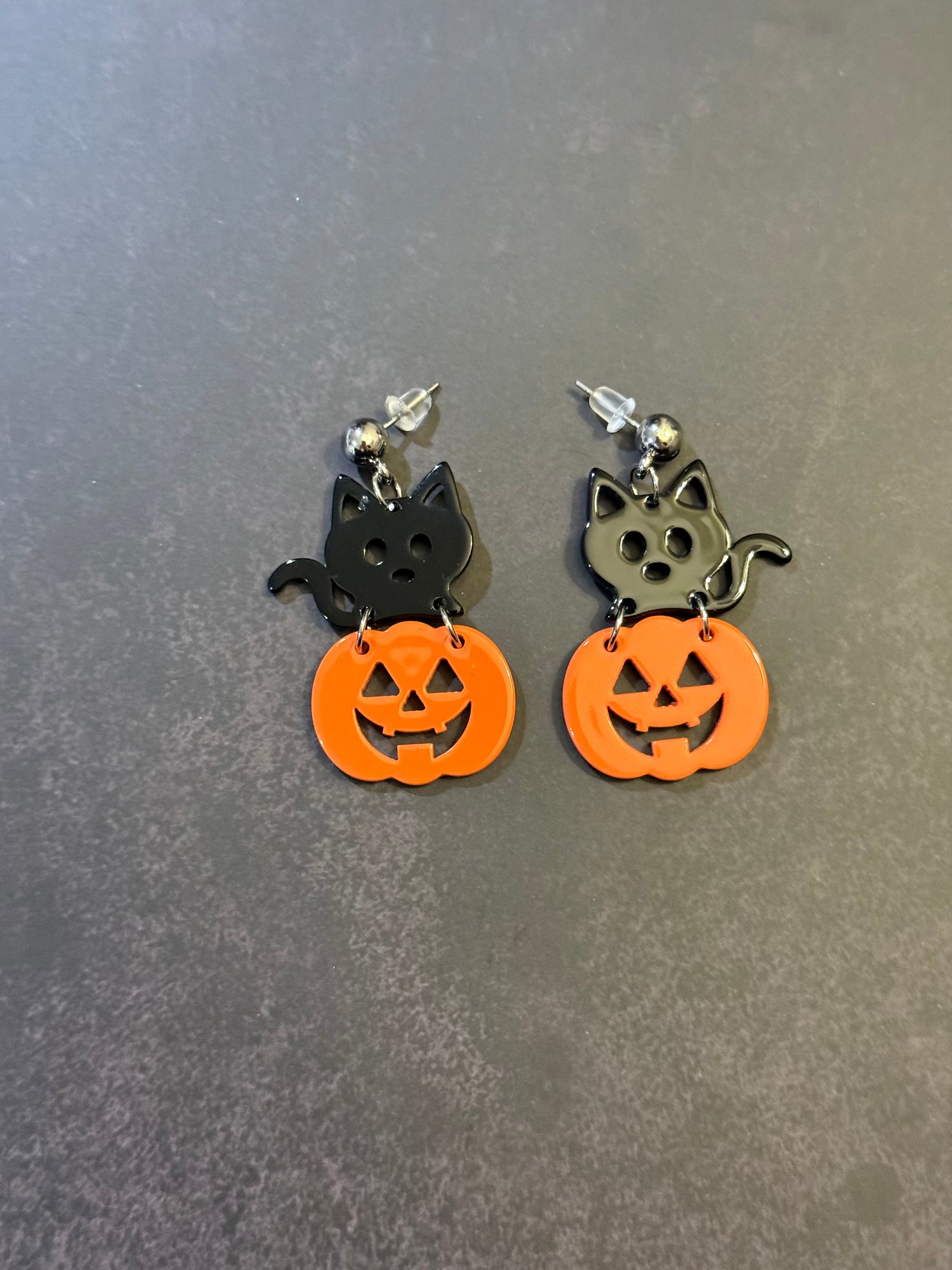 Kitty Pumpkin Earrings