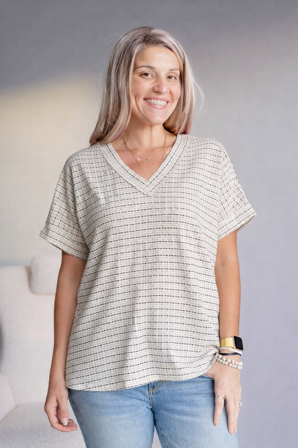 Ash & Light Knit Top