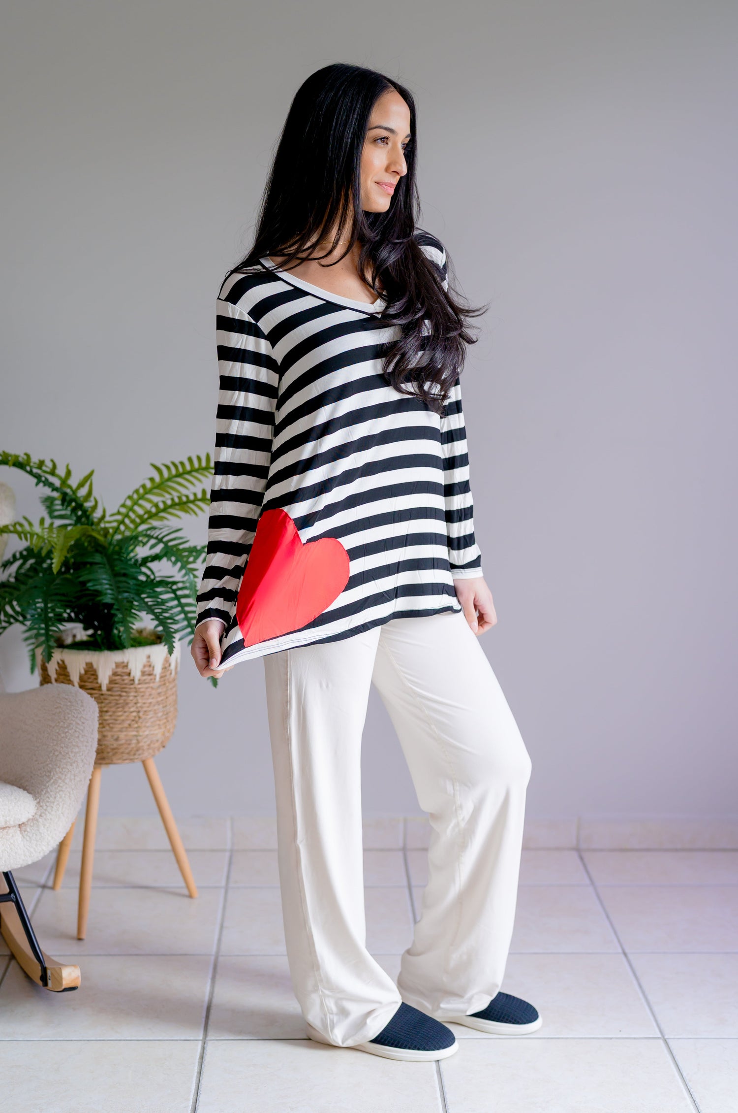 Cupid’s Stripe V-Neck