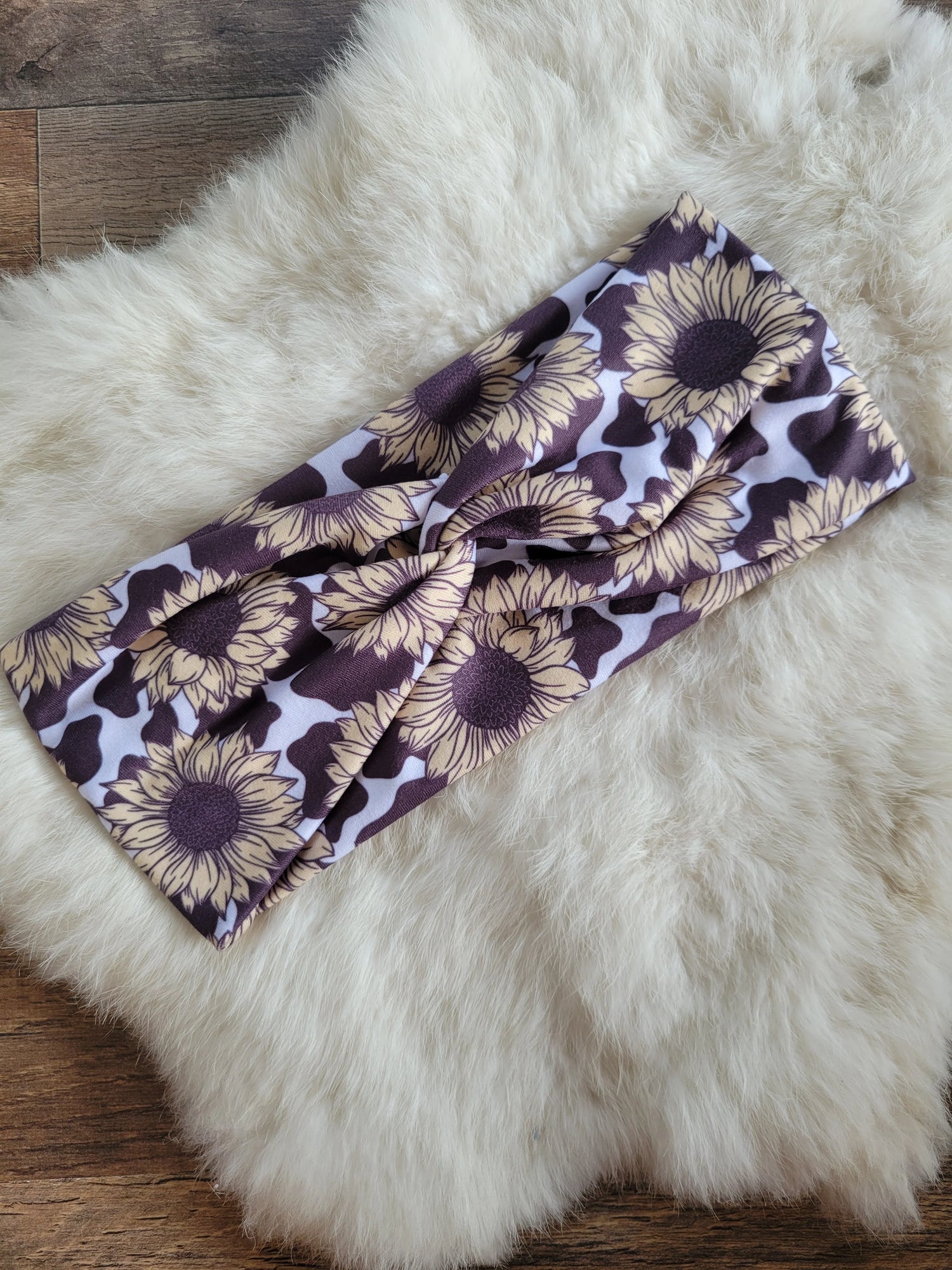 407. Purple Sunflower Headband