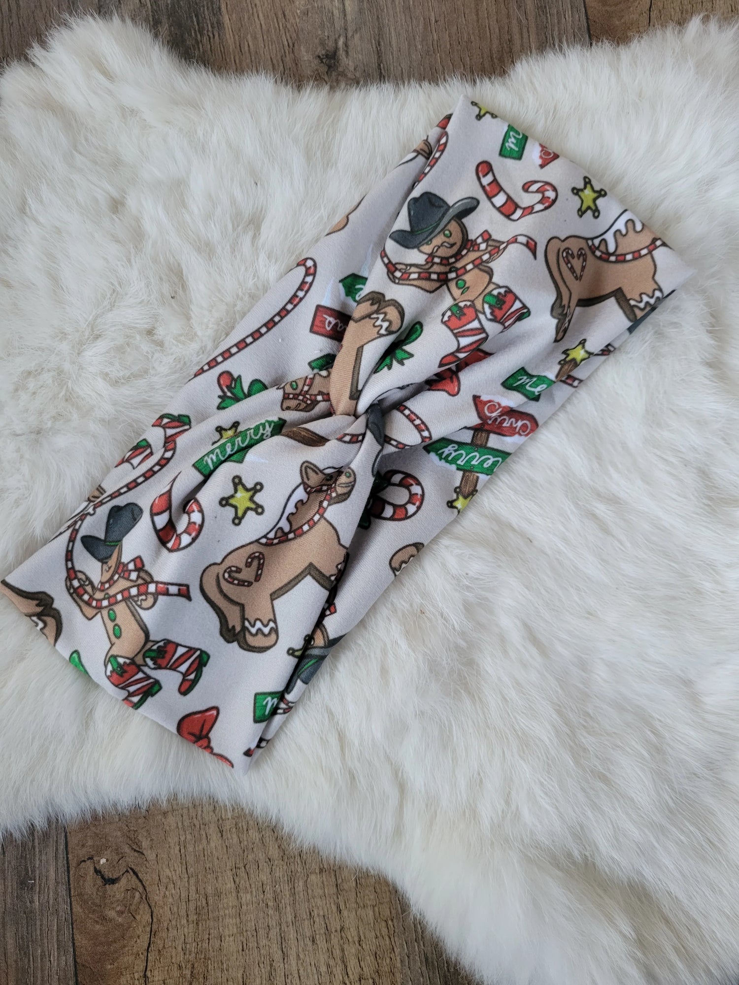 316. Cowboy Christmas Headband