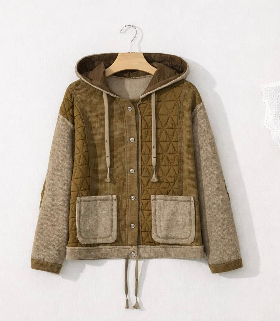 Green Quilted Patchwork Jacket