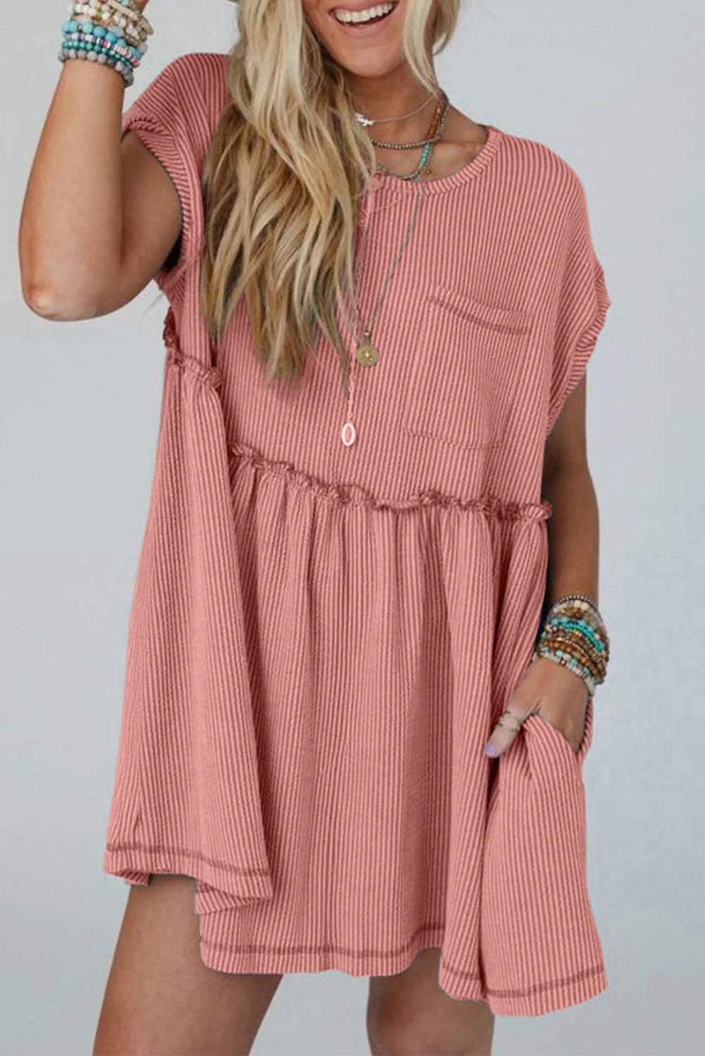 Dusty Pink Pocket Dress