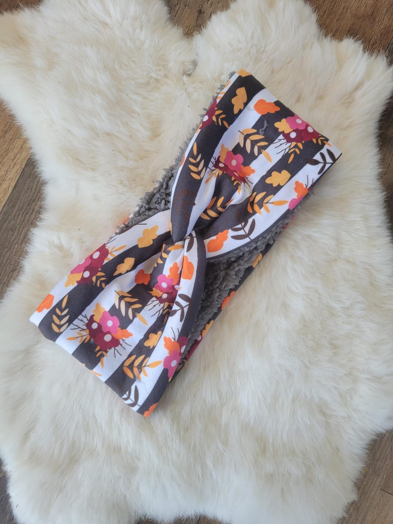 218. Sherpa Floral Headband