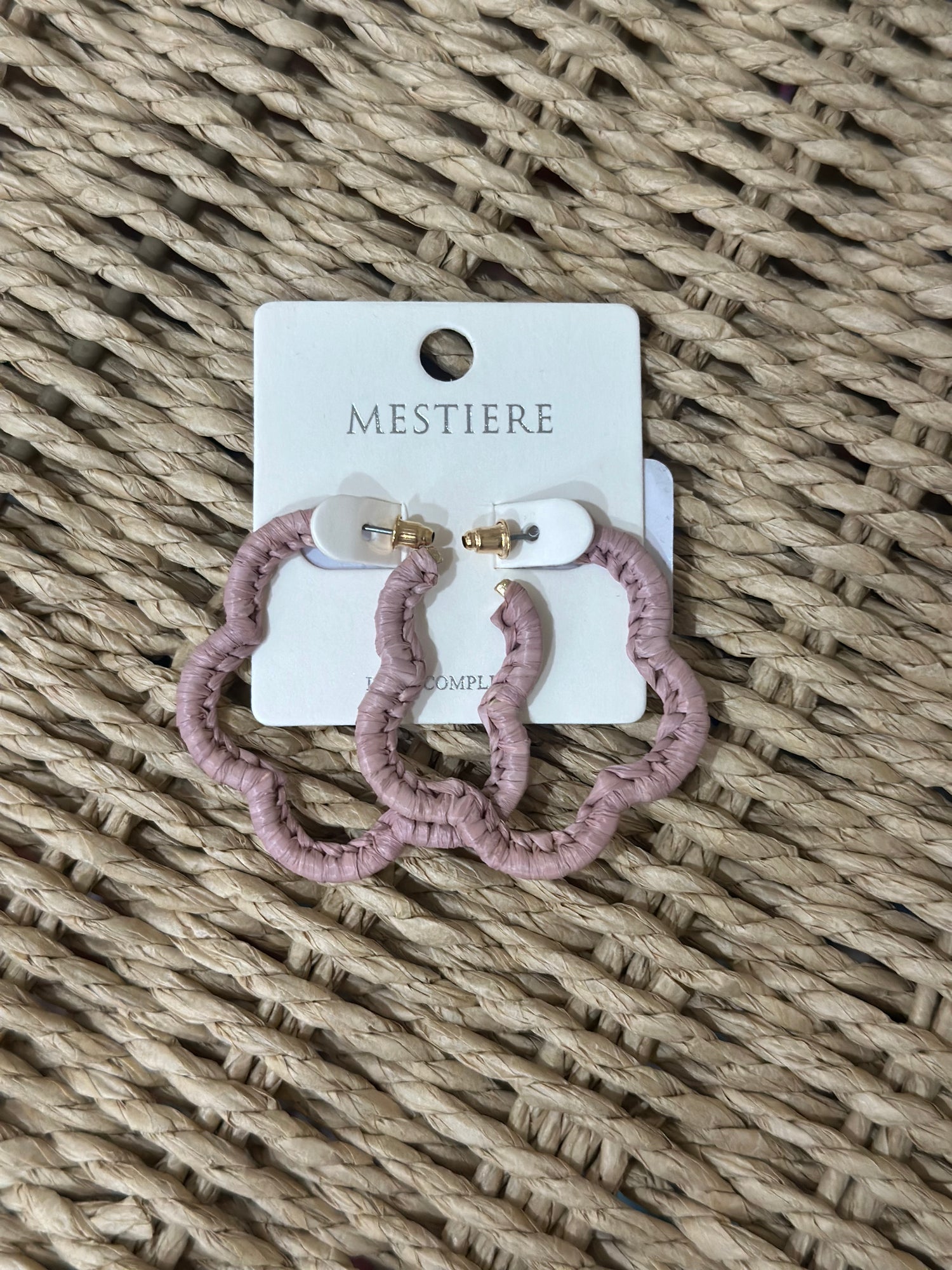 Flowered Hoop Earrings