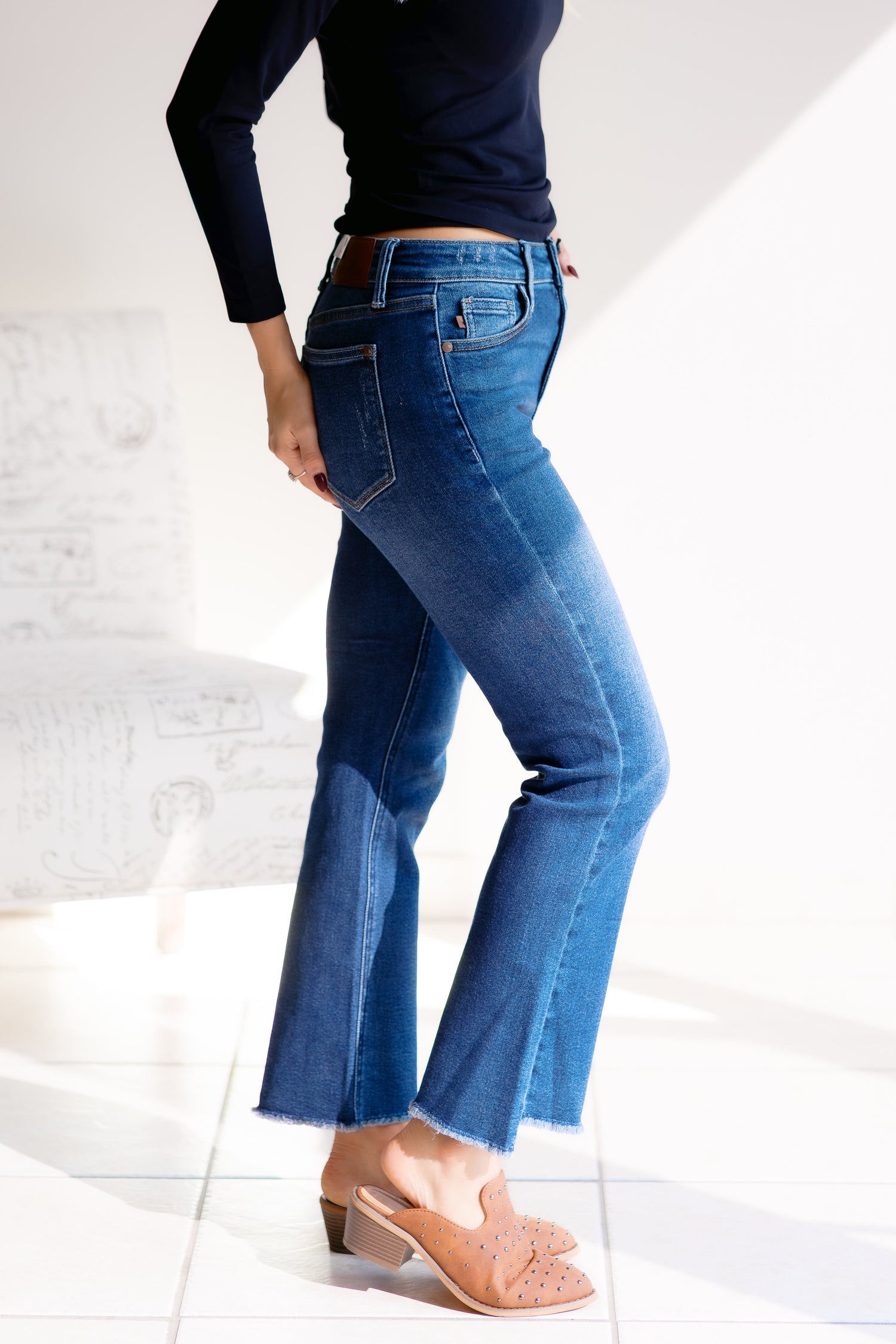 Dark Roast Denim Judy Blue Flares