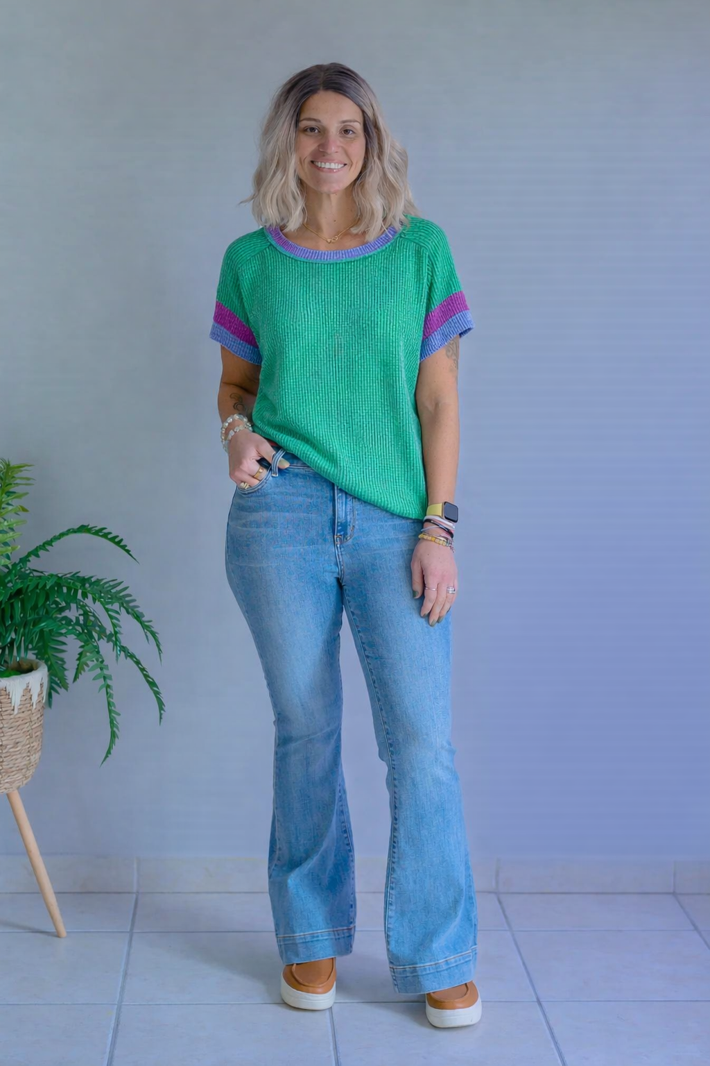 Meadowline Colorblock Top